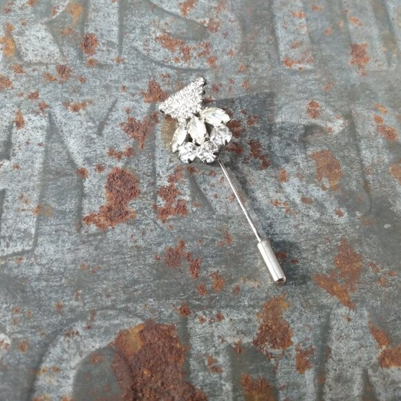 Vintage Austrian Crystal Stickpin Brooch by Continental on Original Card - Picture 15 of 15